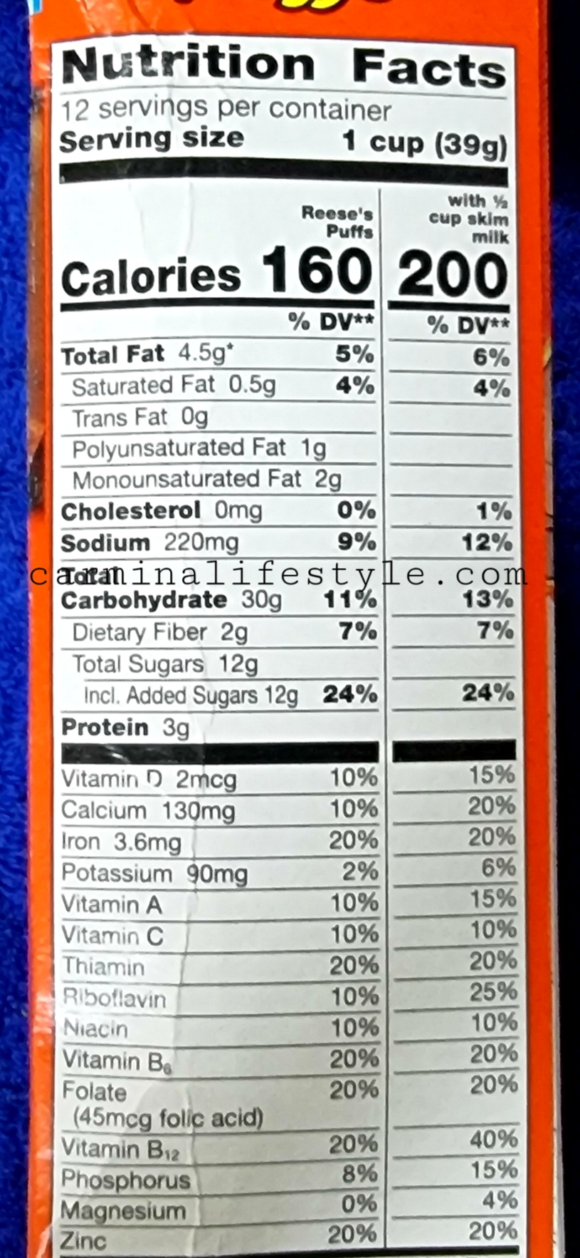 General Mill's Reese's Puff Cereal made in the USA