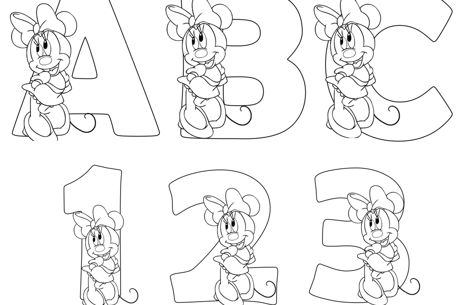 Kits imprimibles gratis : minnie mouse para colorear