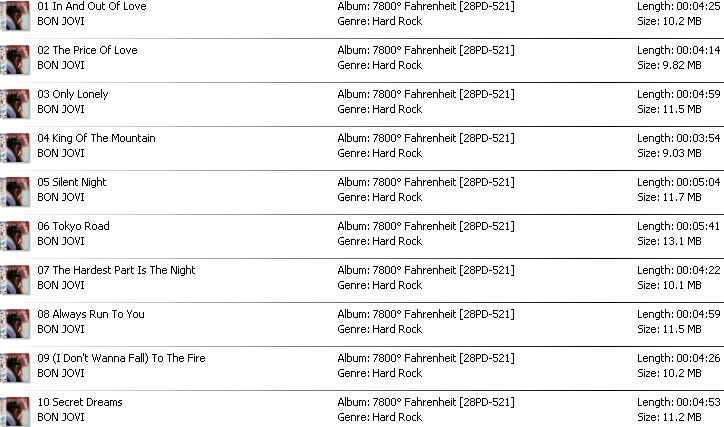 Bon Jovi Discography Rar