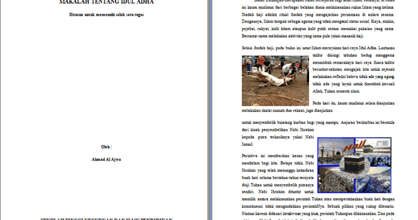 MAKALAH TENTANG IDUL ADHA DAN QURBAN LENGKAP DENGAN GAMBAR