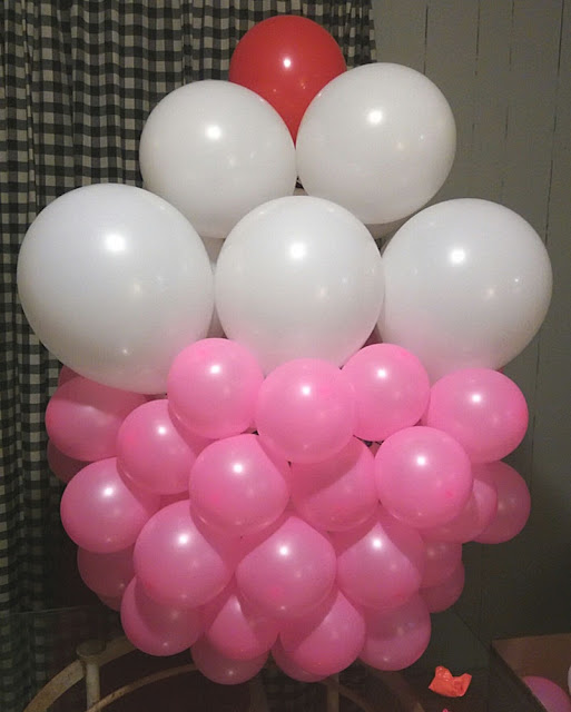 Almost complete Giant Balloon Cupcake for Birthday Party Decoration