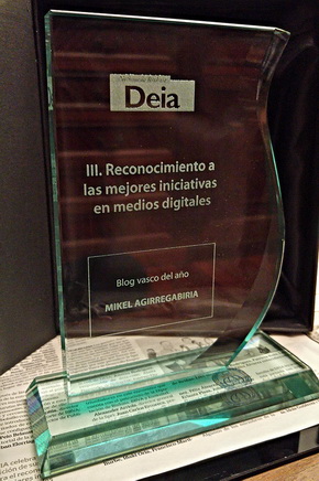 Premio DEIA al Mejor Blog 2015 para quienes conversamos aquí