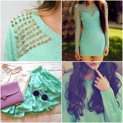 Faking Vogue How to wear Mint Green Jeans