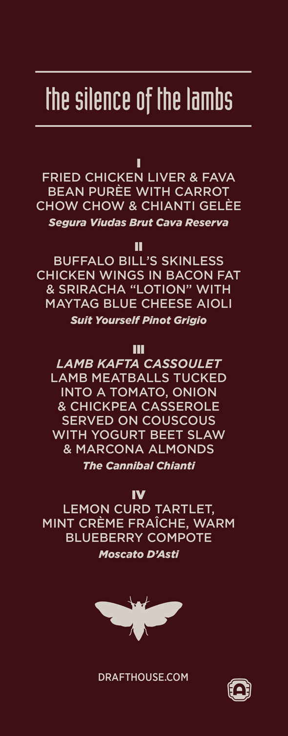 four-course menu, created by Alamo Drafthouse Austin Market Chef Trish Eichelberger