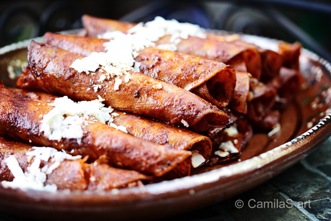 More than Salt & Pepper Red Enchiladas Morelia Style