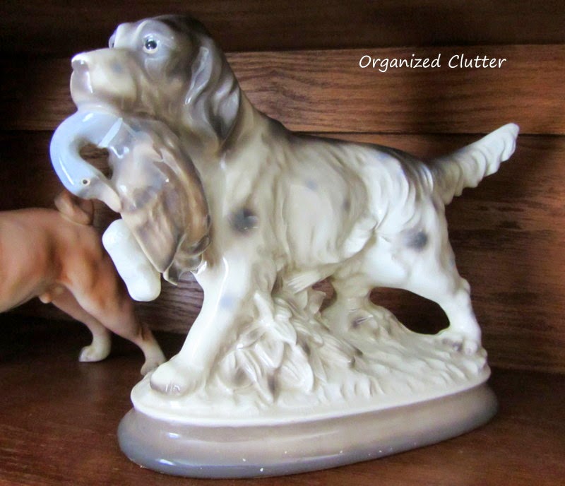 Vintage Dog Figurine English Country Style www.organizedclutterqueen.blogspot.com
