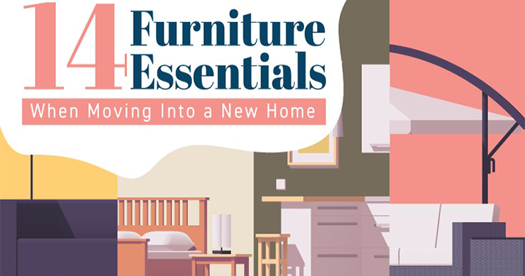 14 Furniture Essentials When Moving Into a New Home #infographic