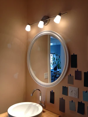 Ikea light fixture over bathroom vanity