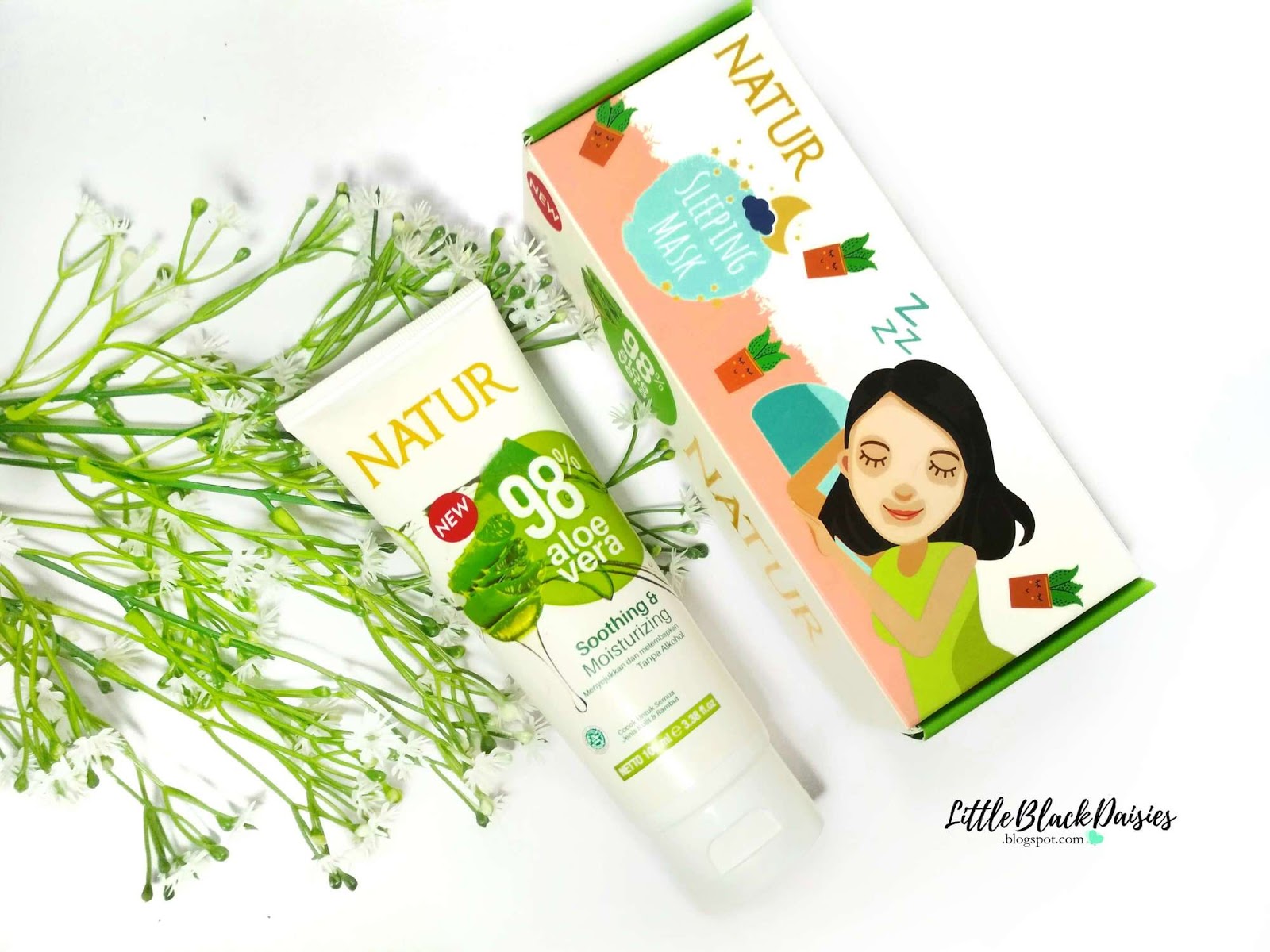 NATUR ALOE VERA SLEEPING MASK REVIEW Little Black Daisies