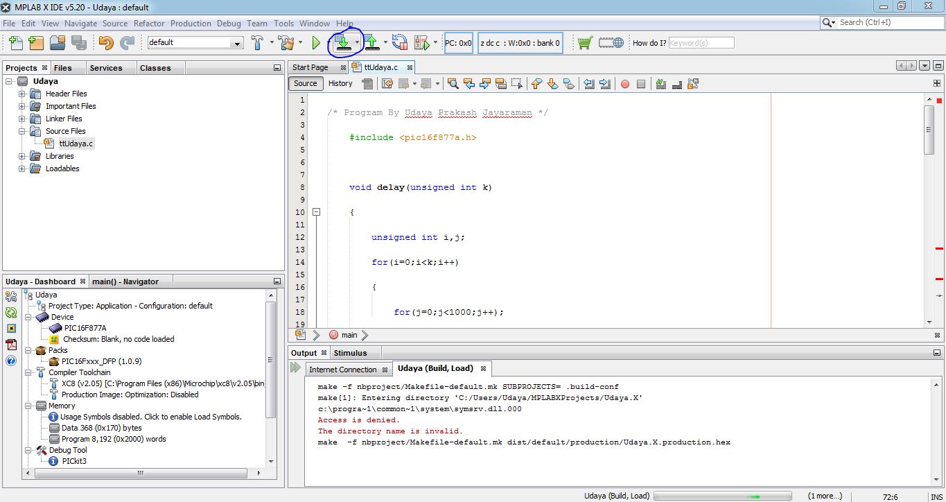 PIC Microcontroller Software Setup MPlab ~ Udaya Prakash Jayaram