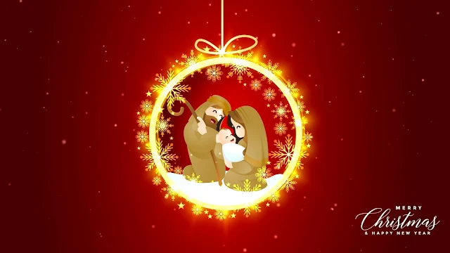 Download Beautiful Christmas Shiny Ball Screensaver with animated snow and Christmas song.