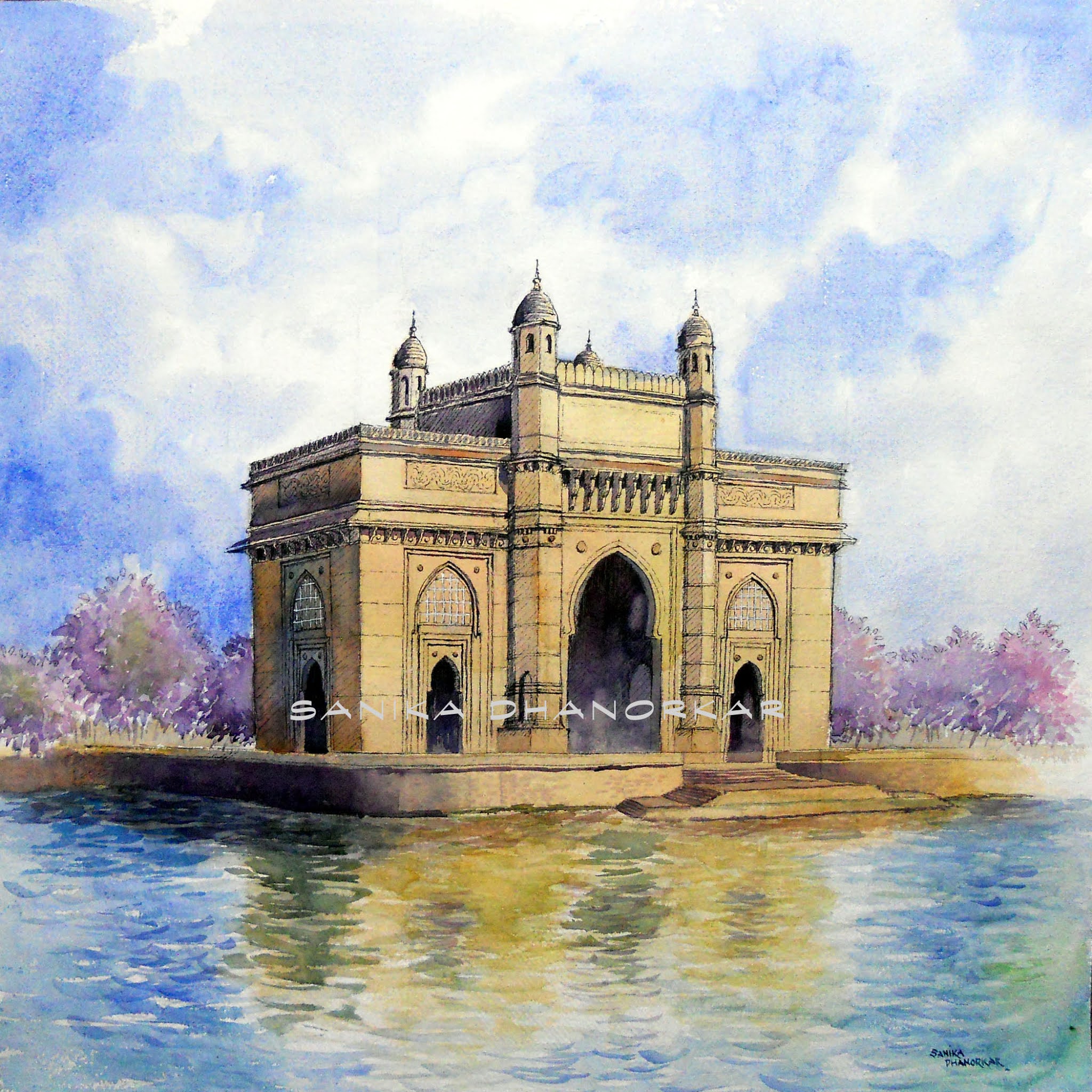 ArtEWorld by Sanika Dhanorkar 167 Watercolour Landscape Painting