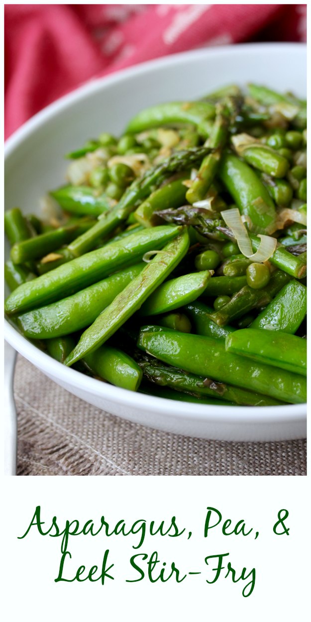 Asparagus, Pea, & Leek StirFry Karen's Kitchen Stories