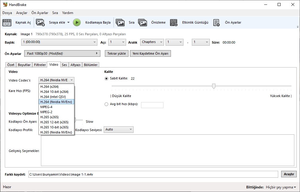 HandBrake'i Windows'ta GPU Kullanmaya Zorlama (Nvidia, AMD, Intel)