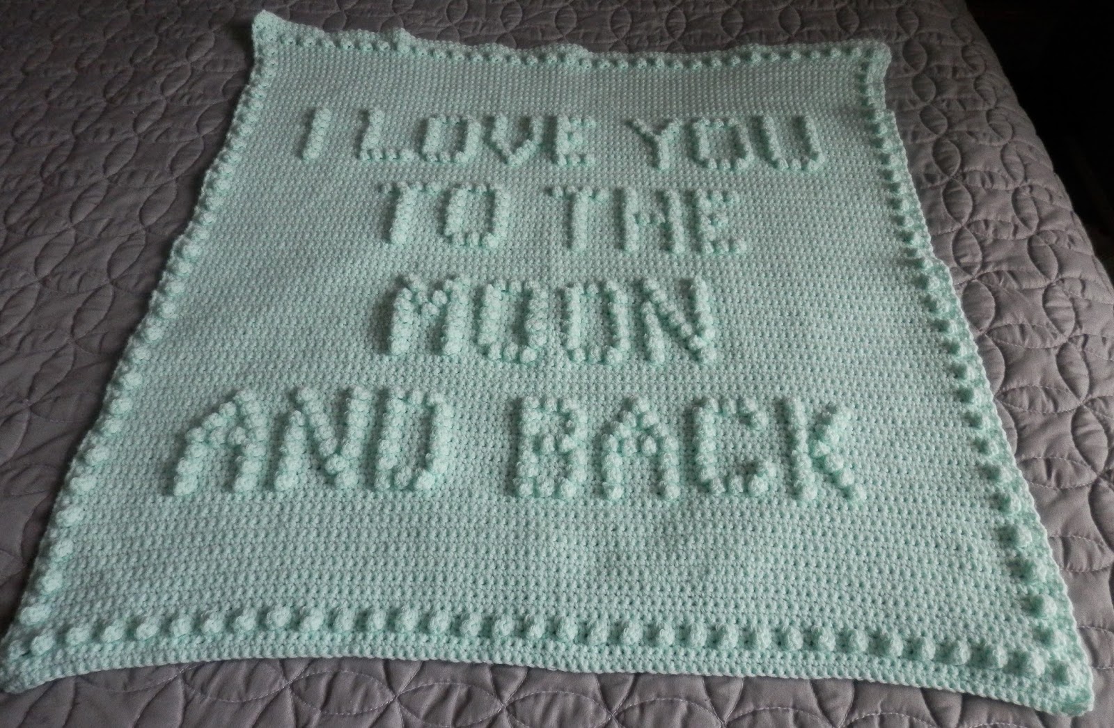Karens Crocheted Garden of Colors I Love You To The Moon And Back Baby
