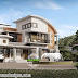 5 bedroom luxurious mixed roof house rendering