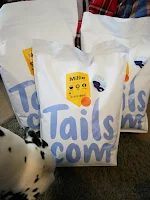 Dalmatian smelling tails food bags 