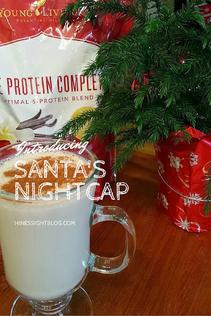 Santa's Nightcap. A healthy cocktail or mocktail packed with Young Living Protein Powder, Vanilla Spice. Delicious and perfect when you want a little sweetness, but not something unhealthy. 