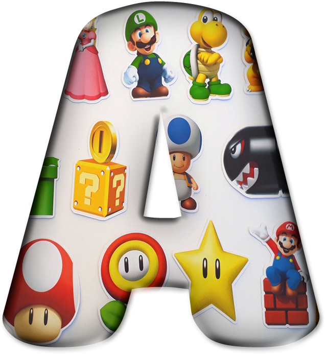 Alfabeto decorativo Mario Bross Quero Aprende Alfabeto decorativo Mario Bross Quero Aprende