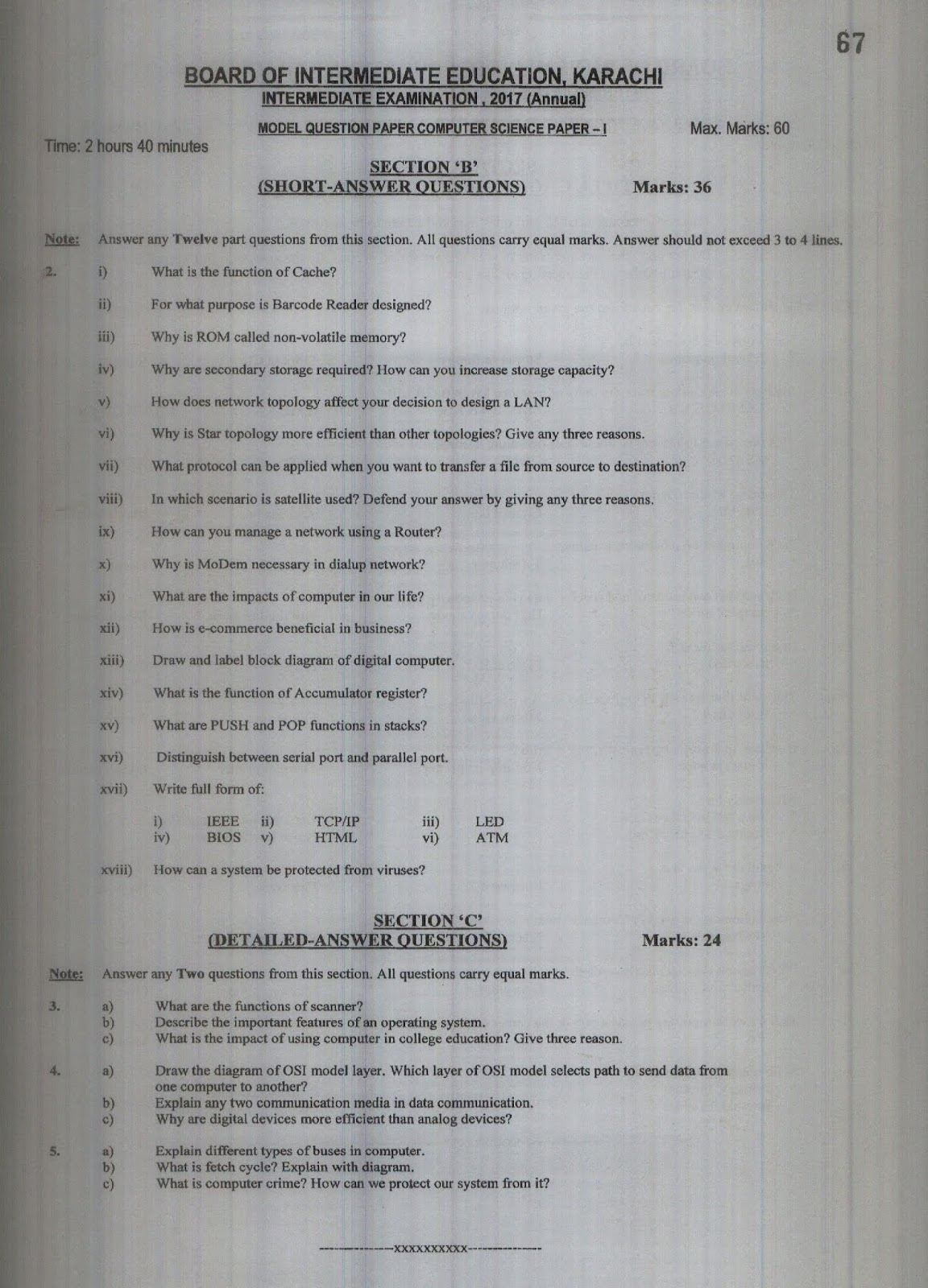 Education Is The Key To Success Computer Science Paper 1 HSC Part 1