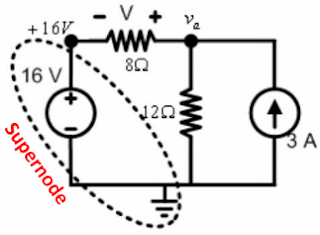 Rangkaian analisis node, supernode, dan mesh/arus loop