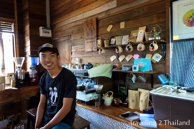 The barista of Jak Ka Pat Coffee in Ban Sakad, North Thailand