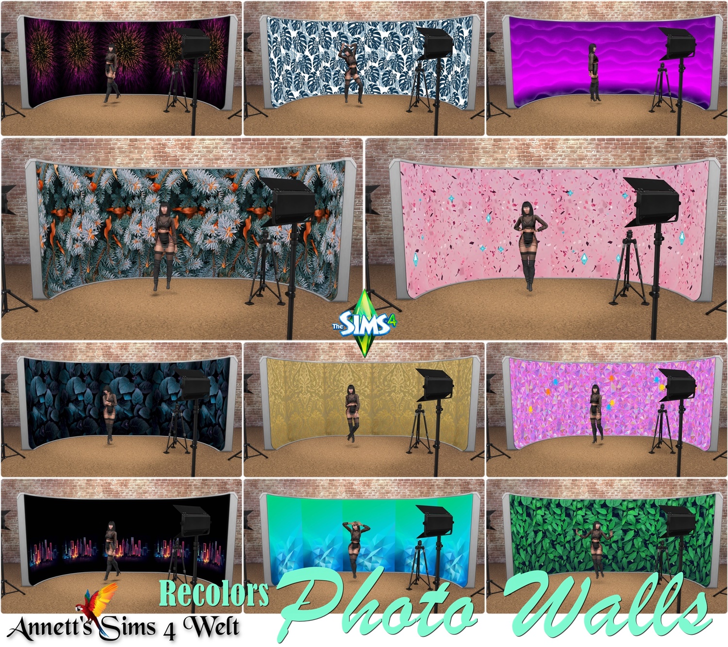 Annett's Sims 4 Welt: Moschino Stuff - Photo Walls - Recolors