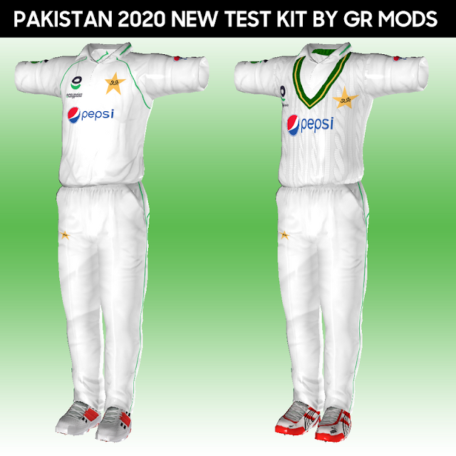 Pakistan 2020 New Test Kit for EA Sports Cricket 07 MEGA Cricket