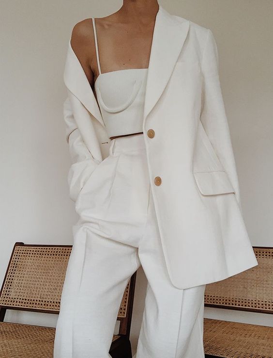 Style File | Spring Trend: The White Trouser Suit / Pantsuit