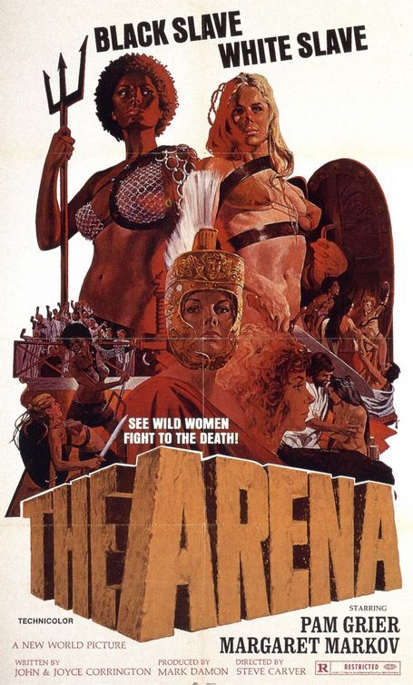 Movie poster showing images of female gladiators brandishing weaponry