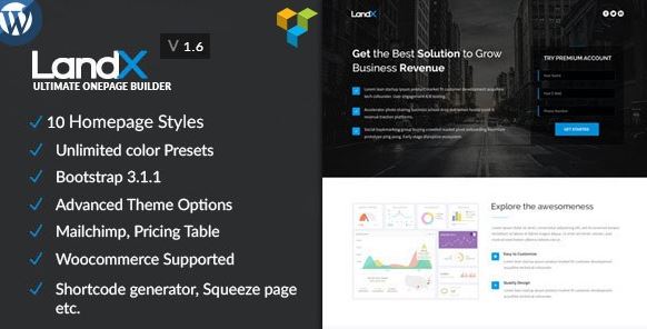 LandX v1.8.6 – Multipurpose WordPress Landing Page