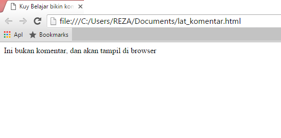 Cara Membuat Komentar di HTML