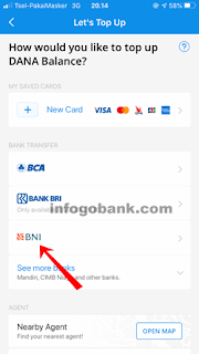 Cara transfer ke DANA dari BNI mobile banking