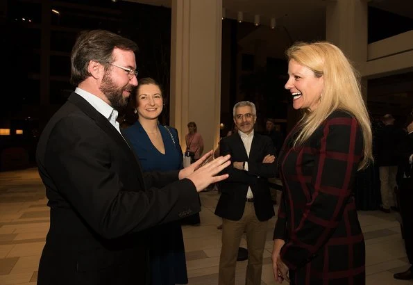 Hereditary Grand Duchess Stephanie and Hereditary Grand Duke Guillaume of Luxembourg visited GovSat company in Cape Canaveral in Orlando,Florida