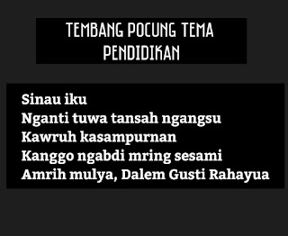 Contoh Tembang Pocung Tema Pendidikan