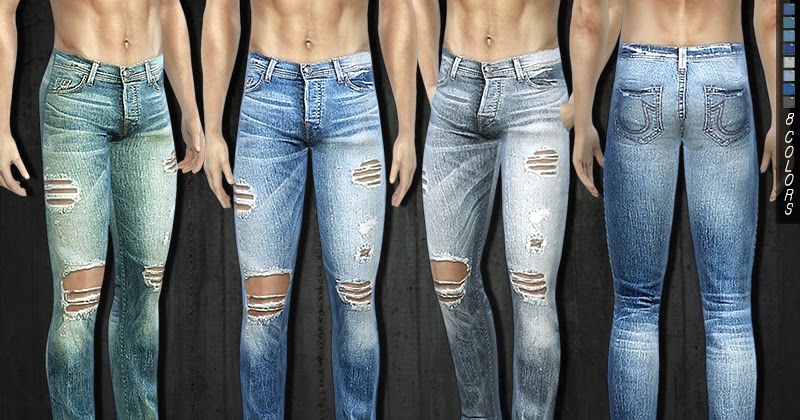 Sims 4 CC's - The Best: Ripped Jeans by sims2fanbg