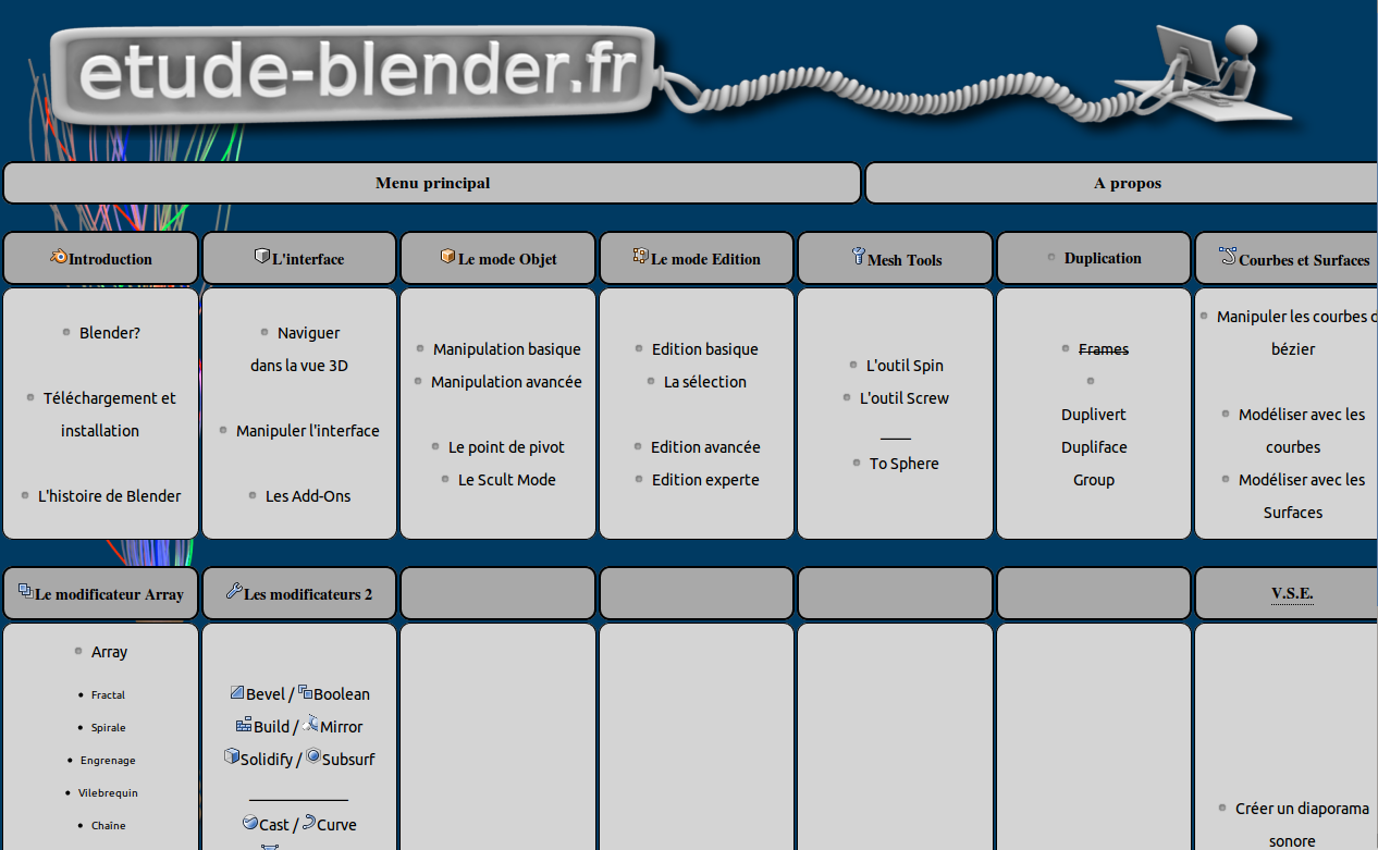 Blender4d Tutoriels video Blender 2.5x en français