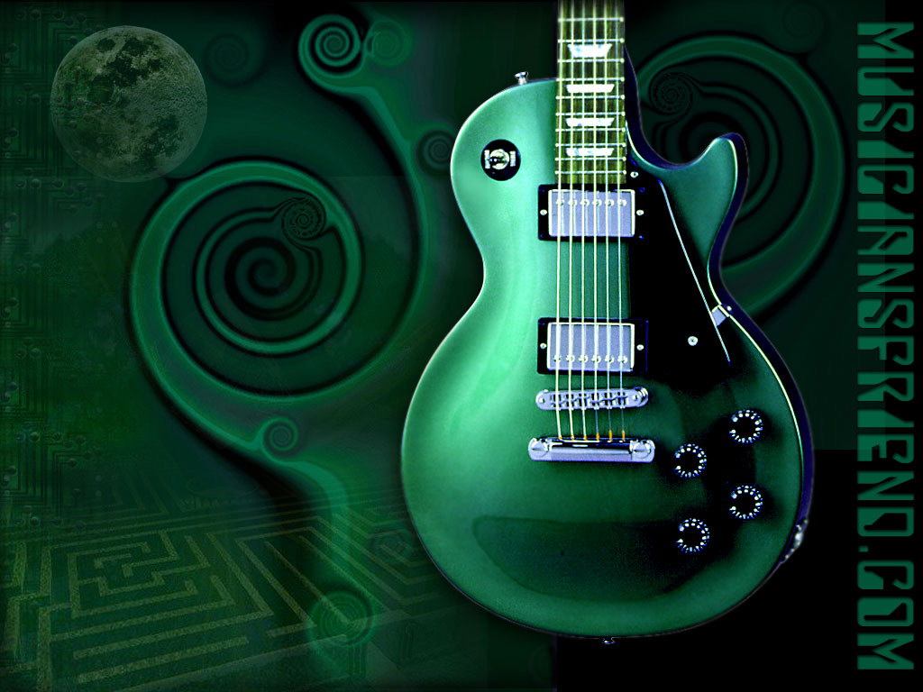 Green Electric Guitar Desktop