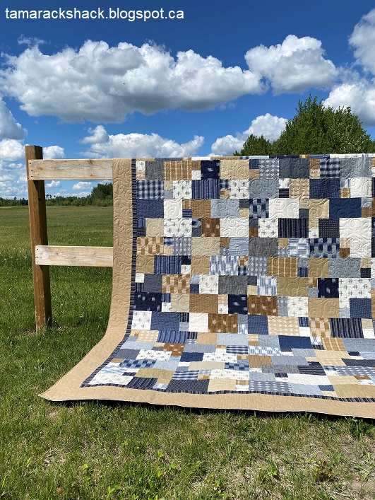 Tamarack Shack Home Quarter Quilt in Boro Wovens