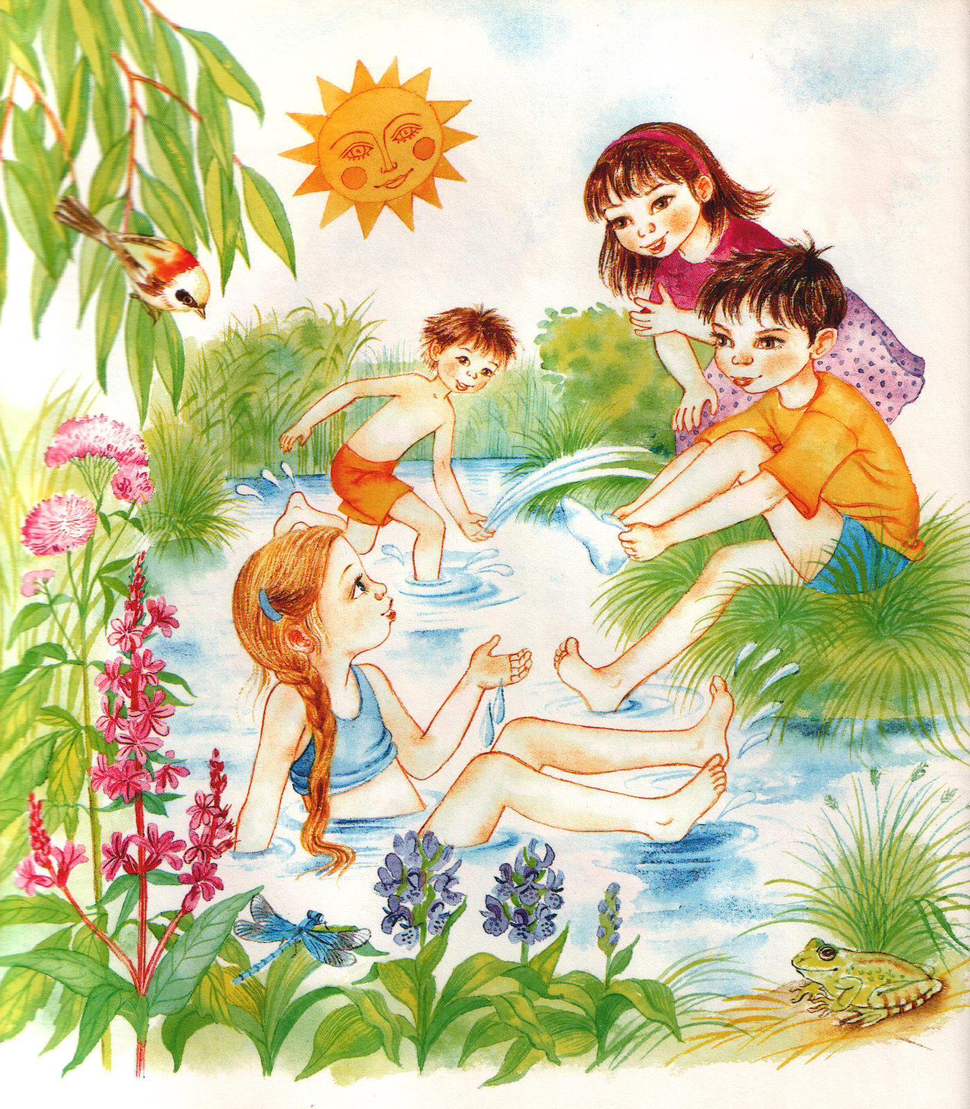 Рисунок лета для детей. Лето дети. Лето иллюстрация для детей. Картина лето для детей. Дети летом иллюстрации.