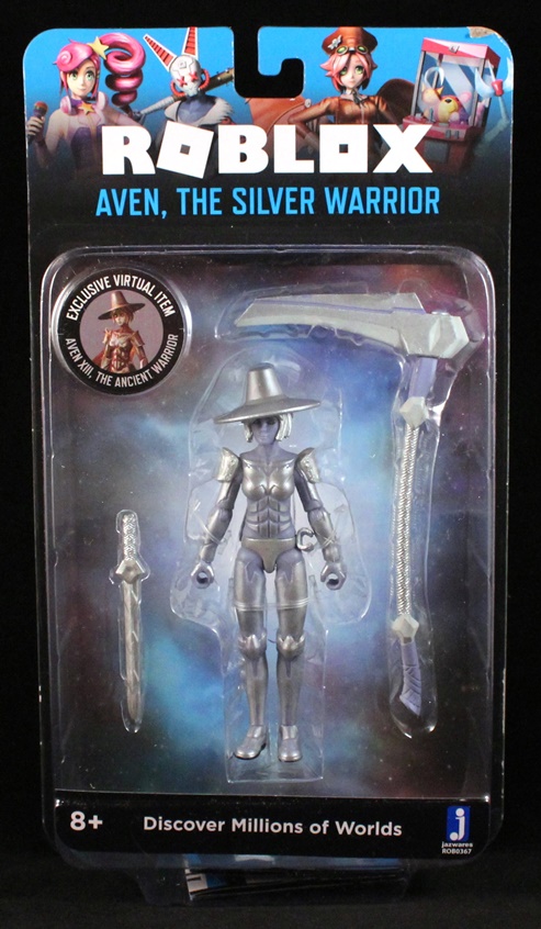 Boneco Articulado Roblox Aven The Silver Warrior + Código Virtual