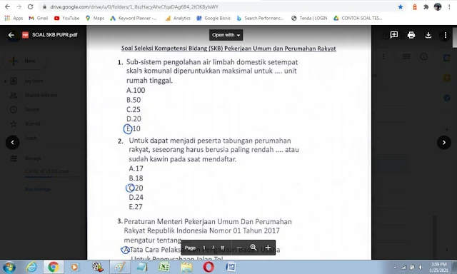 Contoh soal tes P3K PUPR disertai kunci jawaban