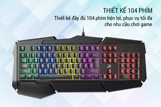 Bàn Phím Game Có Dây DareU LK160 LED Membrane Full-size Bàn Phím Game Có Dây DareU LK160 LED Membrane Full-size