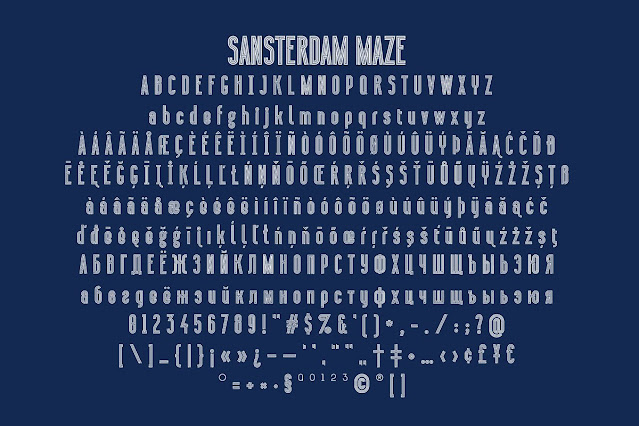 Display Font: Sansterdam Maze Font