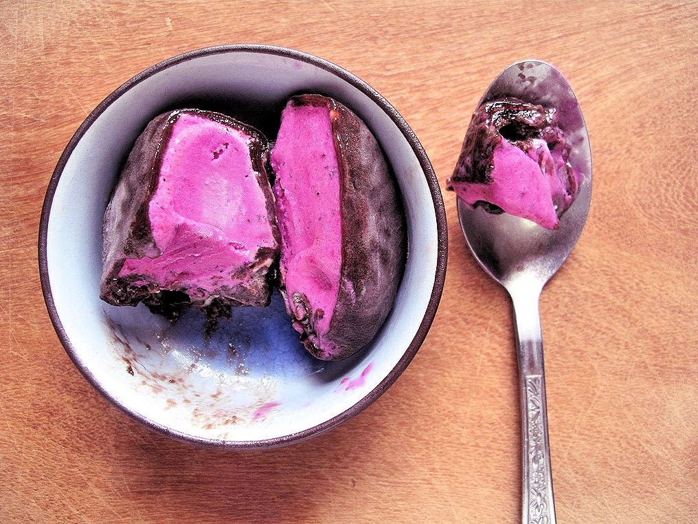 Foodiva's Kitchen DragonfruitBasil Mascarpone Ice Cream and Mochi Ice