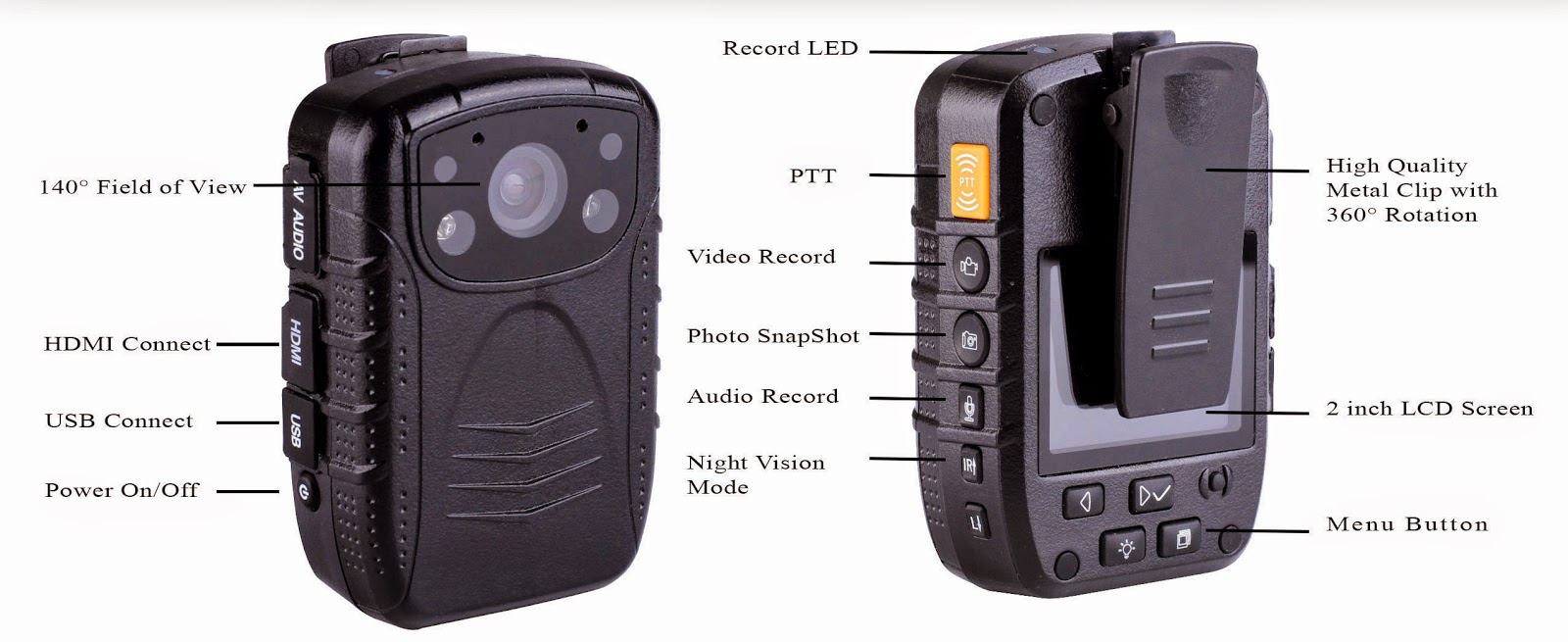 PUMA Recorders PUMADVR Bodyworn Camera for Law Enforcement
