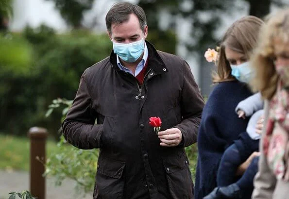 Hereditary Grand Duke Guillaume and Hereditary Princess Stephanie attended the baptism of a rose in honor of the birth of Prince Charles