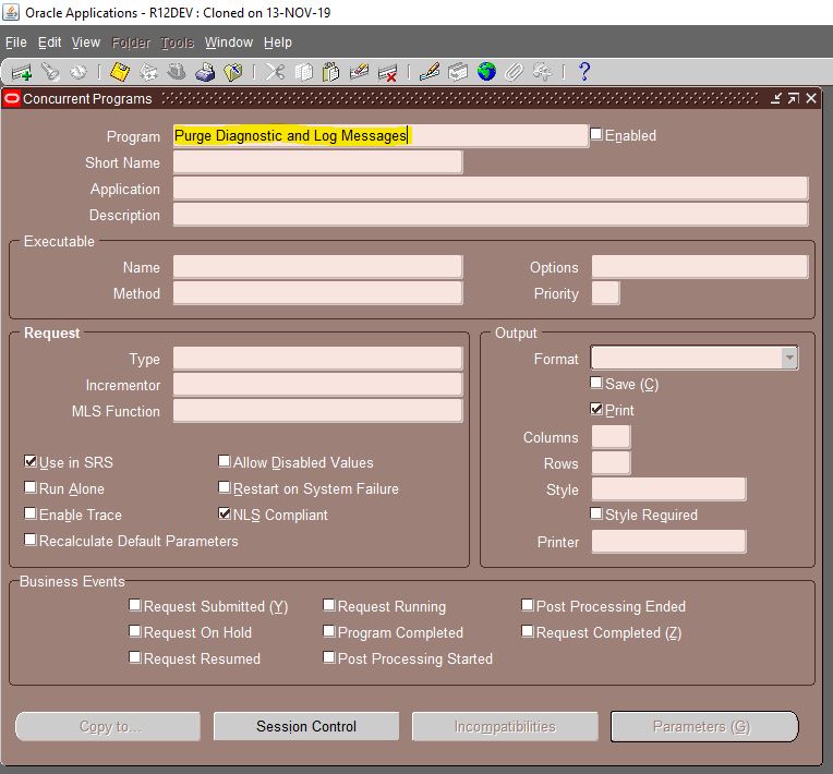 Davis Apps DBA PLS00302 component 'PURGE_BUSINESS_EXCEPTIONS' must
