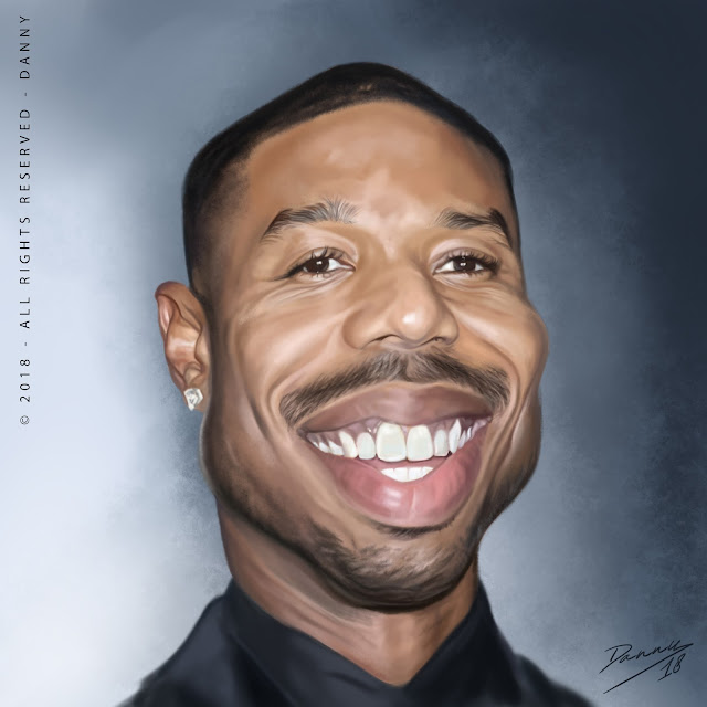 Danny's Illustrations Michael B Jordan Caricature