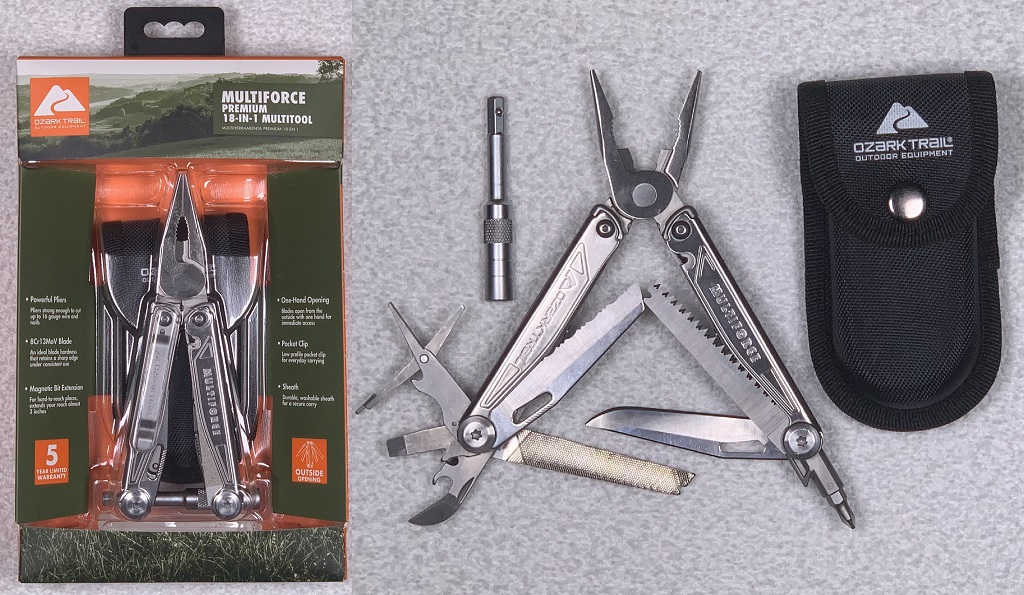 Ozark Trail Multiforce Premium 18In1 Multi Tool Camping Knives
